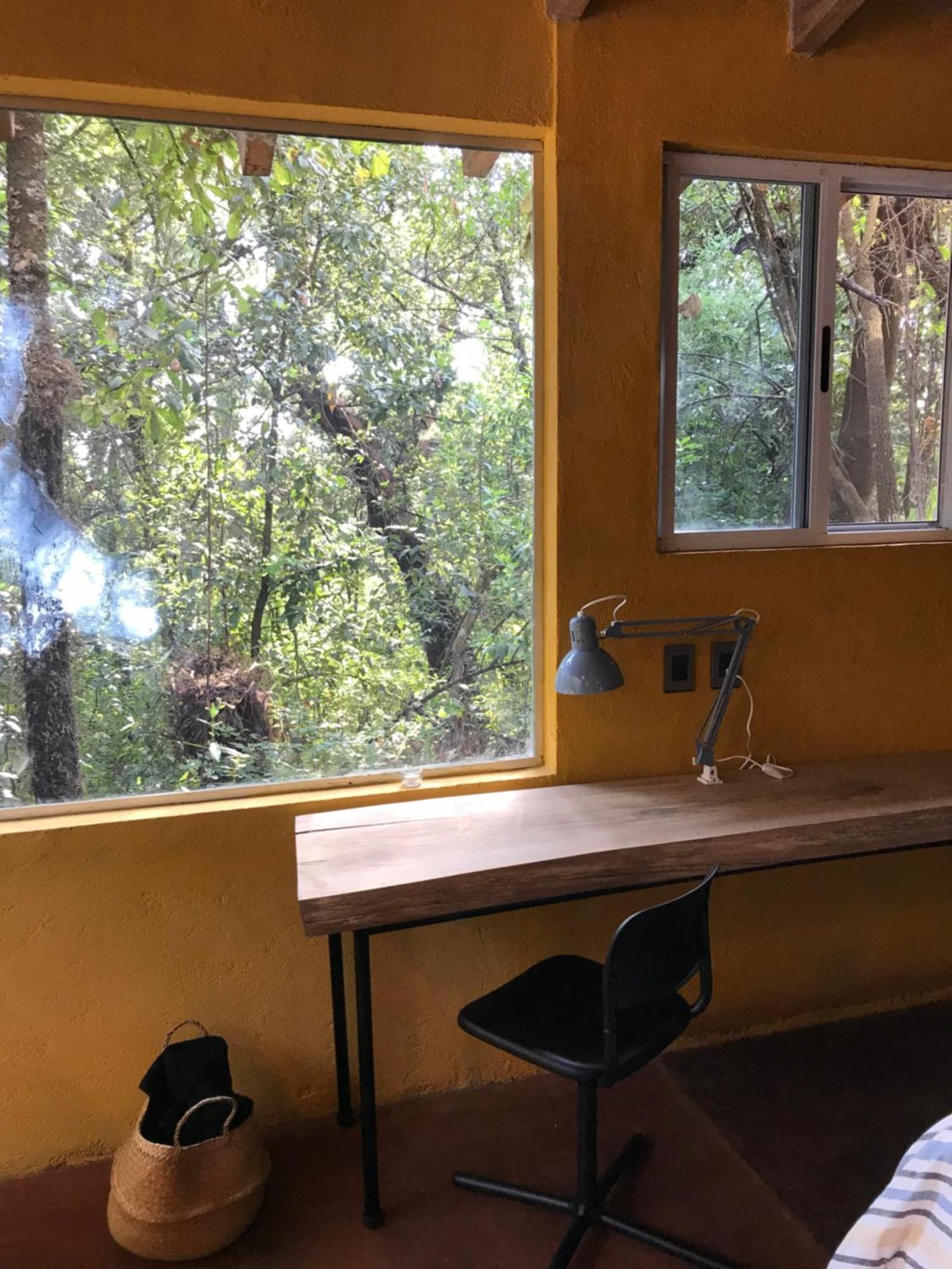 La Cabana Azul Al Fondo Del Bosque De Tepoztlán Esterno foto