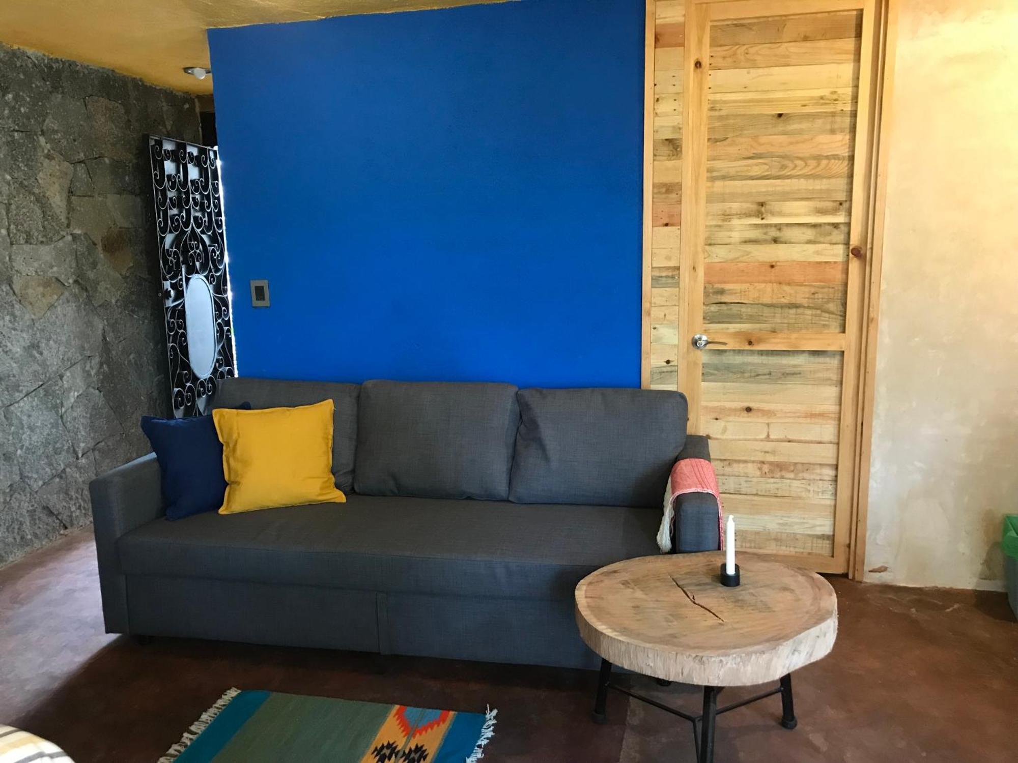 La Cabana Azul Al Fondo Del Bosque De Tepoztlán Esterno foto