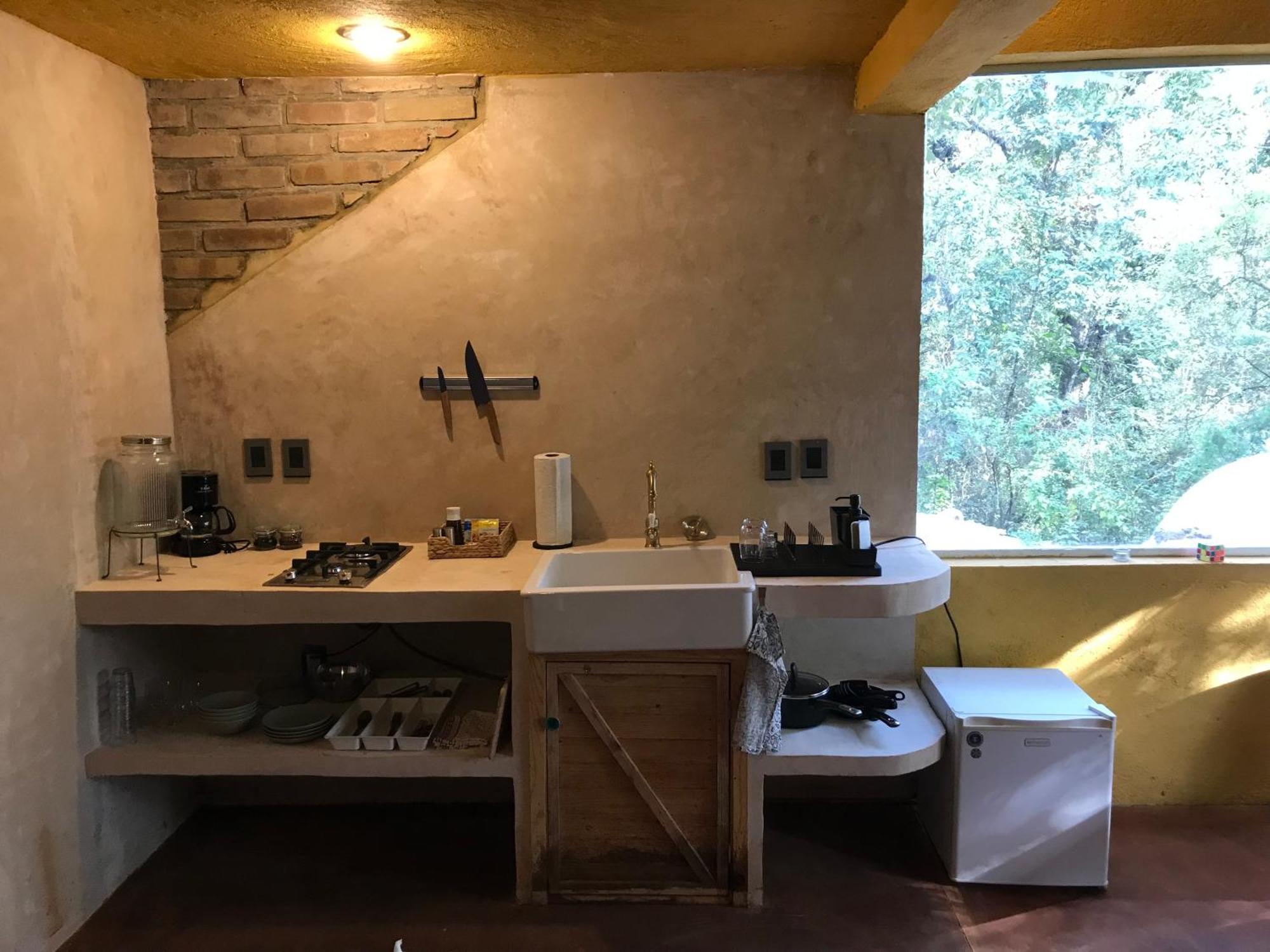 La Cabana Azul Al Fondo Del Bosque De Tepoztlán Esterno foto